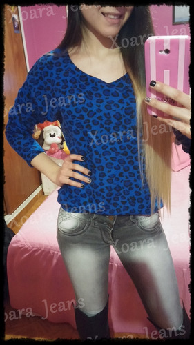 Camiseta Estampada Print Lanilla M/ Larga - Xoara Jeans