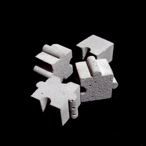Imagen 4 de 5 de Piezas Rompecabeza Cemento Pisapapeles Minimalista X 3
