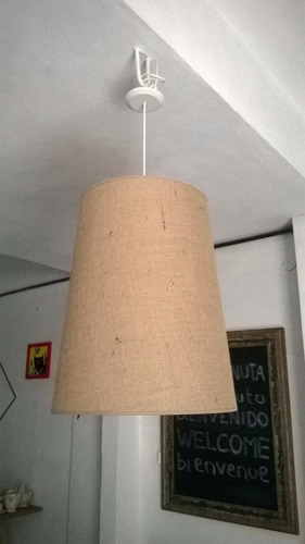 Lampara Colgante De Arpillera