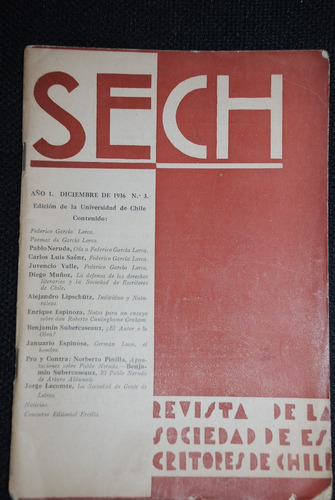 Neruda Oda A Lorca Revista Sech 1936