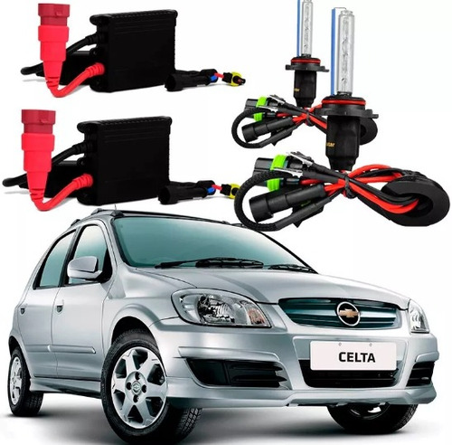 Kit Xenon Celta 2006 Até 2014 Farol Alto E Baixo H4/2 6000k