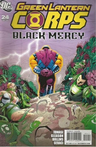 Green Lantern Corps Black Mercy N° 24 - 36 Páginas Em Inglês - Editora Dc - Formato 17 X 26 - Capa Mole - 2008 - Bonellihq Cx02 Abr24