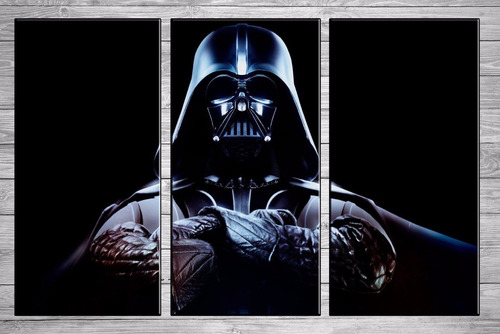 Cuadros Modernos Star Wars Darth Vader 75x45 Cm Tripticos B2