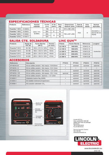 Soldadora Mig-mag Powertec 191 C Lincoln Electric 220v