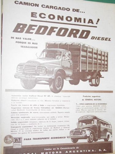 Publicidad Camiones Colectivos Bedford General Motors