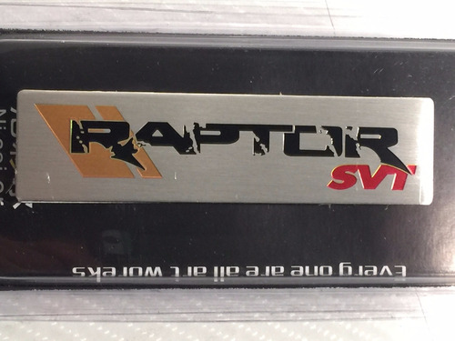 Sticker Adhesivo Insignia Aluminio  Raptor Svt Tuning