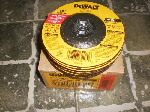 Discos  Corte, Dewalt, 4-1/2x0.45x7/8, Extrafinos, Alemanes