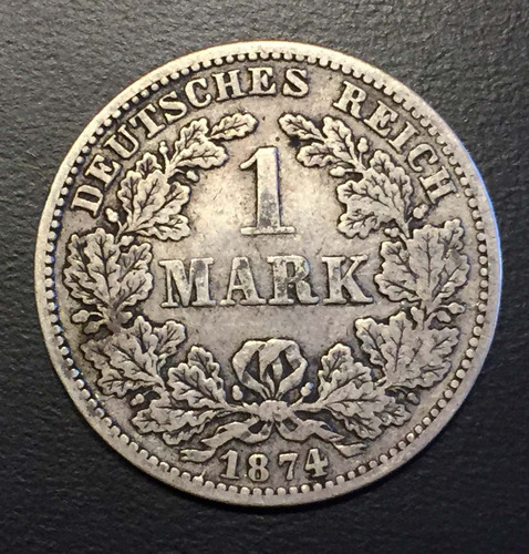 Ale101 Moneda Alemania Imperio 1 Mark 1874 F F Plata Ayff
