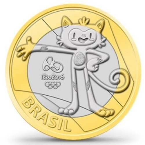 Quanto vale a moeda de 1 real das olimpíadas 2016 Moeda De 1 Real Mascote Olimpiada Rio 2016 2x Tom E Vinicius Mercado Livre