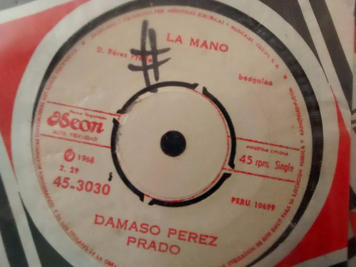 Vinilo Single De Damaso Perez Prado - El Taconazo  ( F129