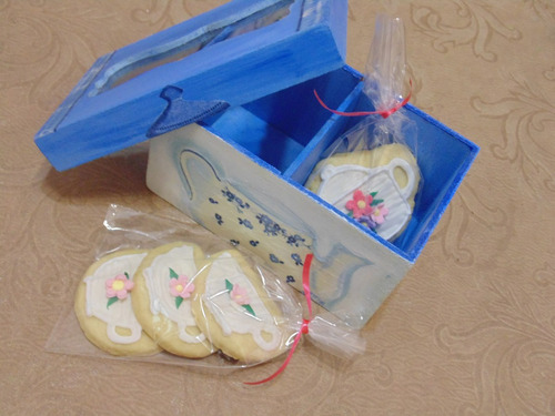 Cajas De Te X3 + 6 Cookies- Dia De La Madre/abuela- Regalos