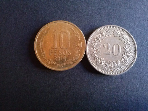 Moneda Suiza 20 Rappen Ceca B Níquel 1993 (22a)