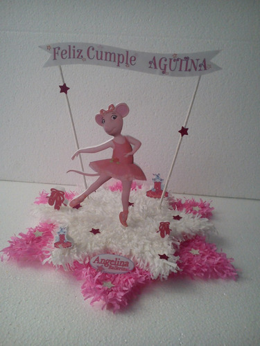 Adorno De Torta De Angelina Balerina