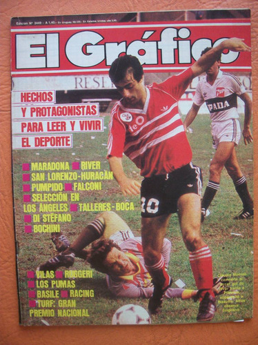 El Grafico 3449 12/11/1985 River Boca San Loranzo Vilas Turf