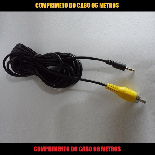 Cabo Gps P1 Macho 4 Polo P/ Rca Av Macho Câmera De Ré 6 Mts.