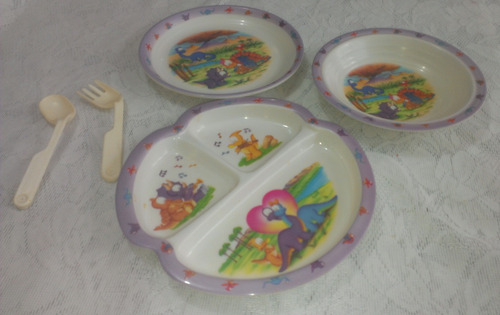 Imagen 5 de 5 de Juego Platos Infantiles Set De Tres