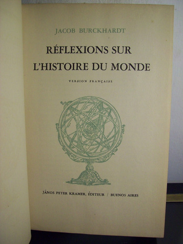 Adp Reflexions Sur L'histoire Du Monde Jacob Burckhardt