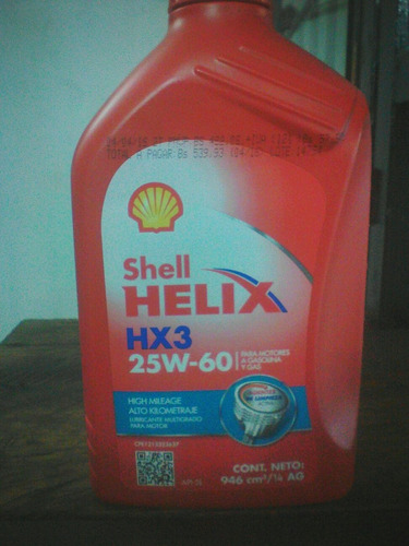 Aceite Shell Helix 25w60 Alto Kilometraje