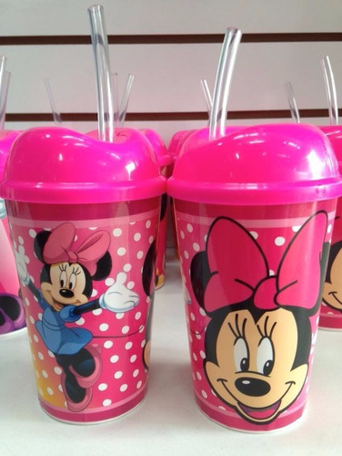 Vaso Pitillo Minnie Sorpresas Fiestas Piñatas Regalos