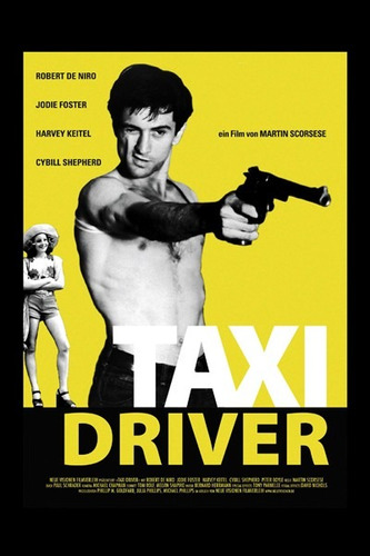 Carteles Antiguos  Chapa  Poster  60x40cm Taxi Driver Fi-068