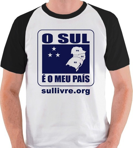 Camiseta O Sul É O Meu País Movimento Raglan Blusa Camisa