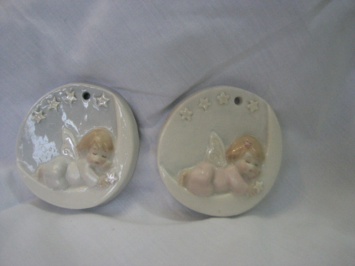 Suvenir De Nacimiento O Bautismo, Para Colgar En Porcelana