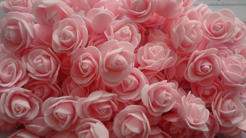 Rosas Artificiais Flores Em Eva Pacote Com 50 Unidades