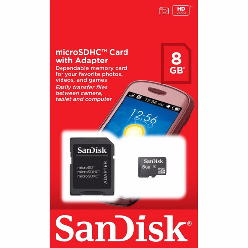 Cartão De Memória Micro Sd 8 Gb Sandisk Original Lacrado