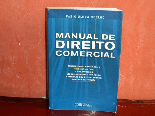 Livro Usado Manual De Direito Comercial 13ª Ed Saraiva 2002