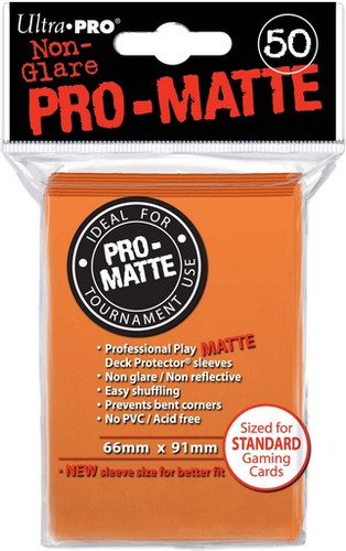 50x Protectores Pro-matte Magic Color Naranjo Ultra Pro