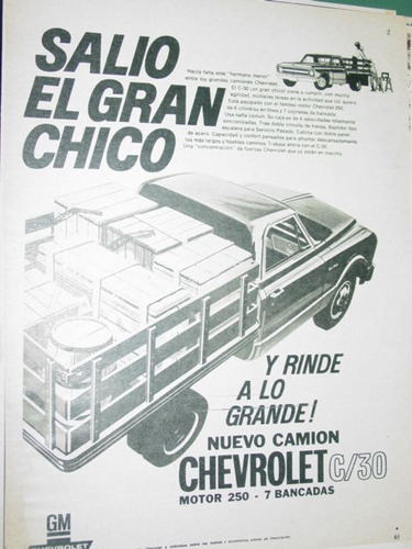 Publicidad Camiones Chevrolet C30 Salio El Gran Chico
