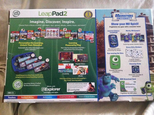 Tableta Leappad 2 Edicion Monster University De Leapfrog