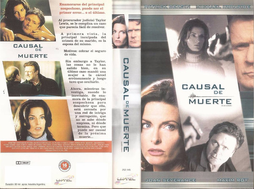 Causal De Muerte Vhs Patrick Bergin Michael Ironside