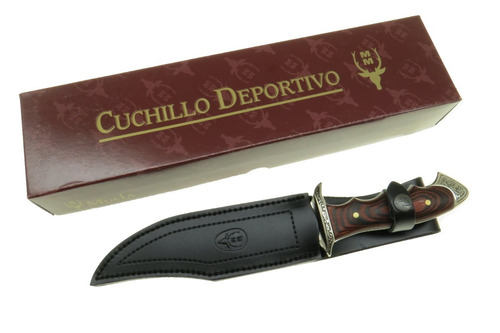 Ci21733 Muela Venecia Cuchillo Caza Filo Plano Con Fnda