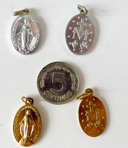 Original Medalla De La Virgen Milagrosa De Paris 2 Medallas