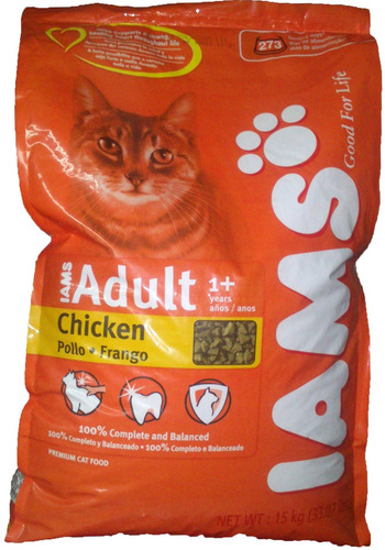 Iams Cat Chicken X 15kg X 2und Envio Gratis Correo Tp#