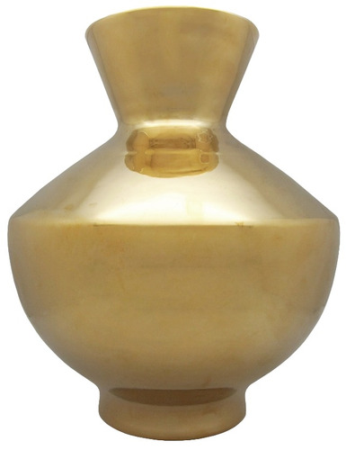 Vaso Victoria Em Cerâmica Dourado 37 X 30 Cm