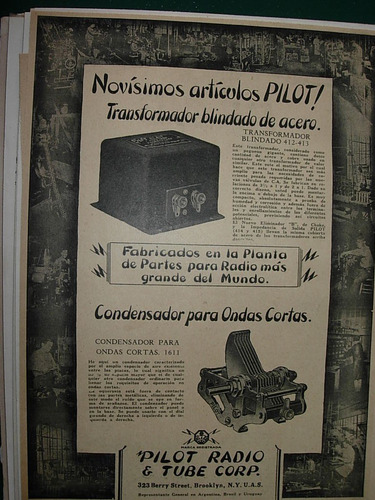 Clipping Antiguo Publicidad Radio Radios Pilot Tube Corp