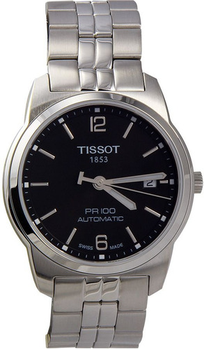 Reloj Tissot Pr100 Automático Esfera Negra Varonil