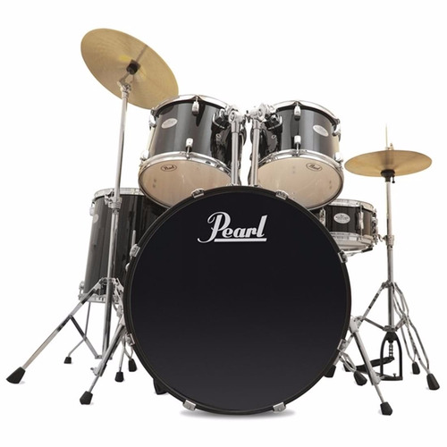 Bateria Pearl Soundcheck Serie Drums Preta - 2 Anos De Uso