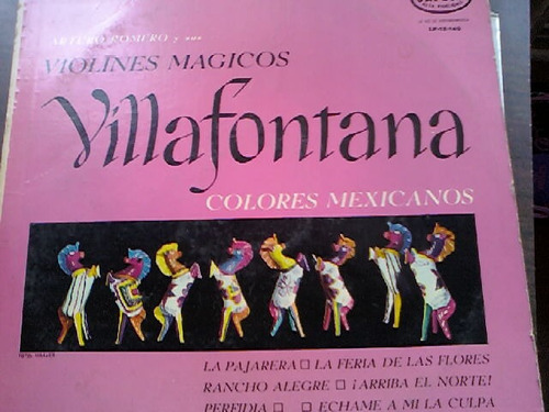 Disco Acetato De Violines Magicos Villafontana Colores Mexic