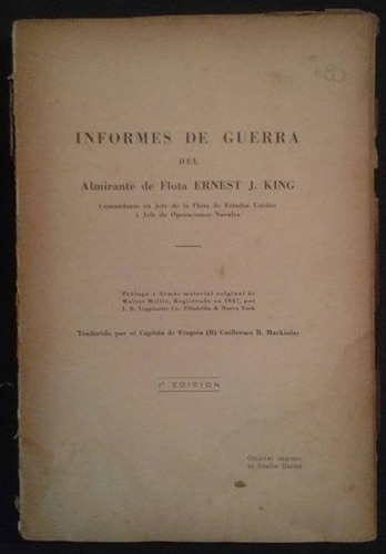 Informes De Guerra Del Almirante De Flota Ernest J King