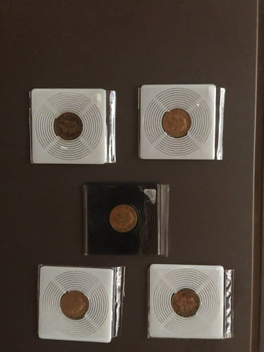 Lote De 5 Monedas De 2 Centavos Colombianos De 1959