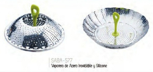 Cesta Vaporera  Saba, Plegable, Acero Inoxidable, 25vrdes