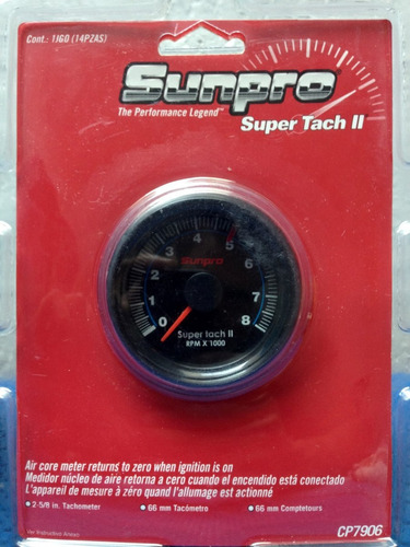 Tacometro Sunpro Super Tach Ii  0 - 8000 Rpm (universal )