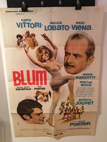 Afiche De Cine Original - Blum-dario Vittori-nelida Lobato