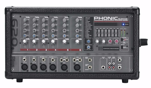 Phonic Power 620 Plus Consola Potenciada 200w 6 Canales