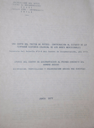 Carta Factor Potosí Andes Meridionales