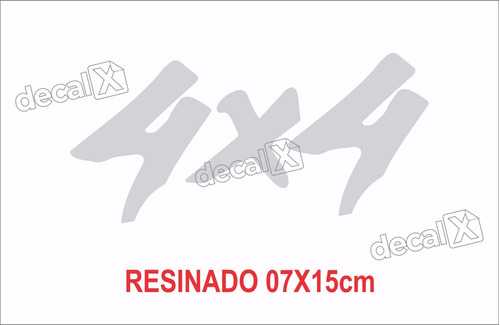 Emblema Adesivo Resinado 4x4 S10 1995 Prata S10r63 Fk