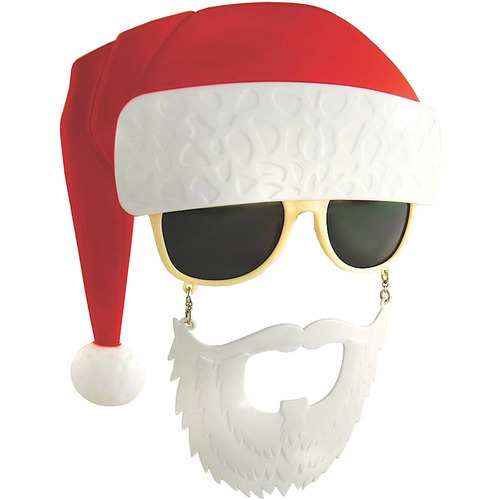 Gorro Con Gafas De Sol Y Barba De Santa Claus Para Hombre